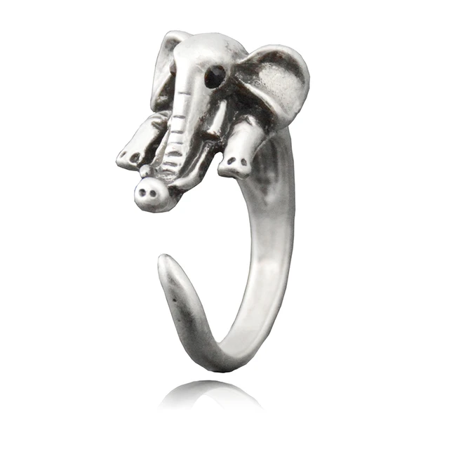 Sterling Sterling Lucky Elephant Ring, Silver Ring, Boho Ring, Animal Ring  | eBay