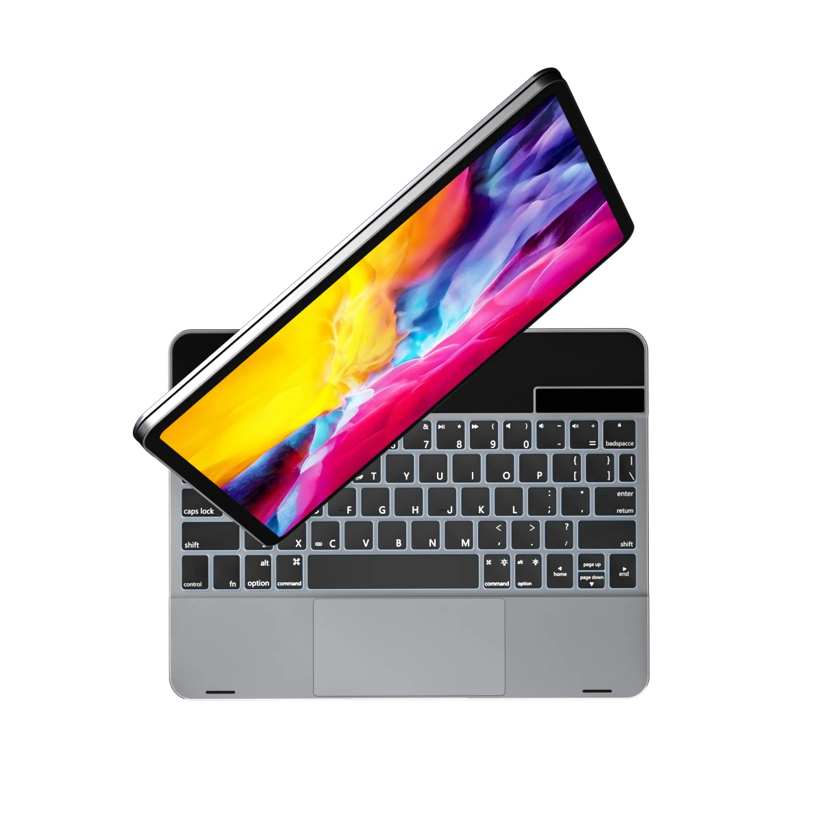 iPad Pro/Air用Doqoアルミキーボードケース（360度回転） ° 回転式