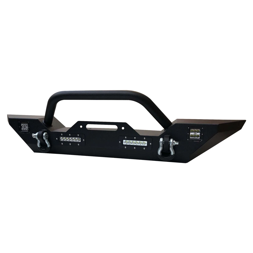 Lantsun J403 steel front bumper for jeep for wrangler JK car bumpers