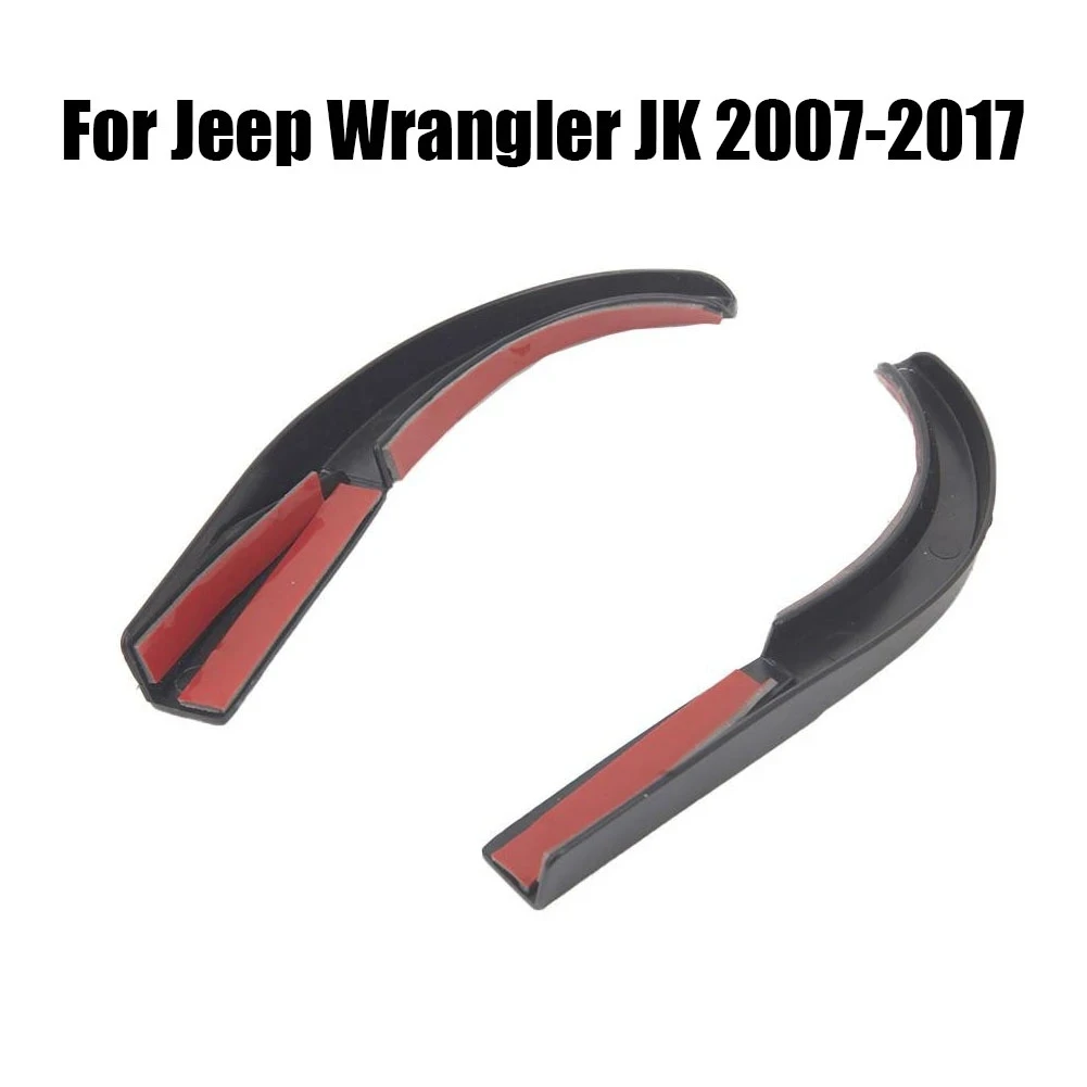 Windshield Water Drain Cover For Jeep Wrangler 2007-JK Car Water Rain Gutter Extension Durable ABS Drip Diverters Diversion Channel Guard Accessories