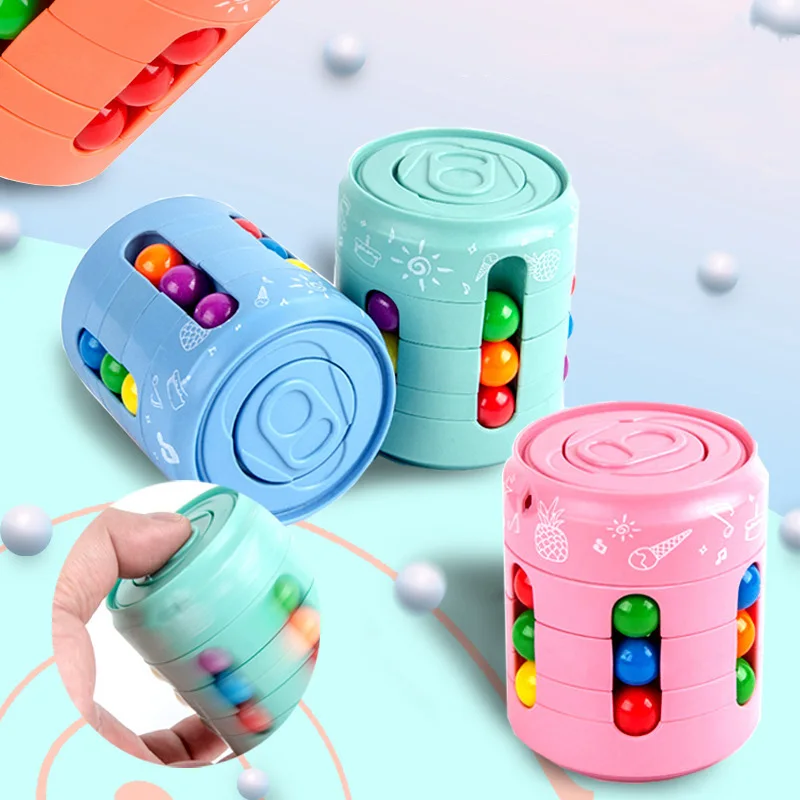 Fidget toys anti stress toys Multiple Functions Fidget Spinner Magic Colorful Beans Finger Spinning Relieves Stress Decompression Tool For Children And Adult