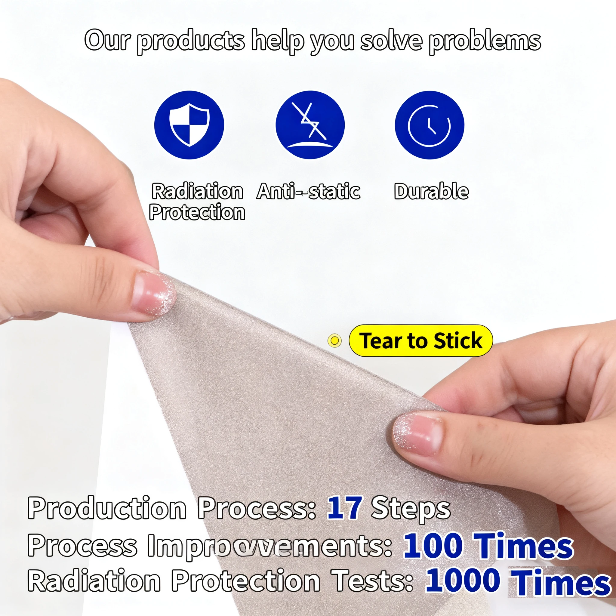 Self-Adhesive EMF Protection Shielding Fabric