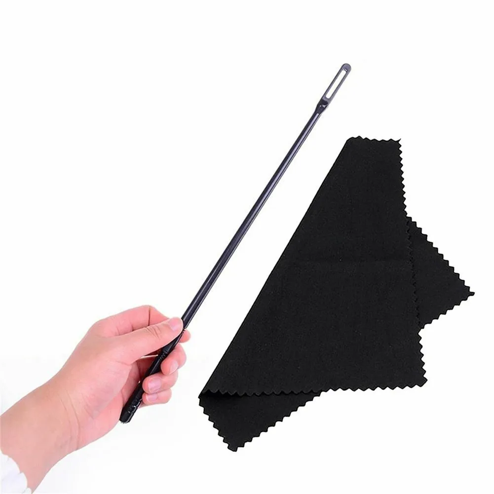 

14 Inch Plastic Flute Cleaning Rod Kit Swab Cleaning Stick Piccolo Cleaning With Cleaning Cloth Woodwind Instruments Accessories