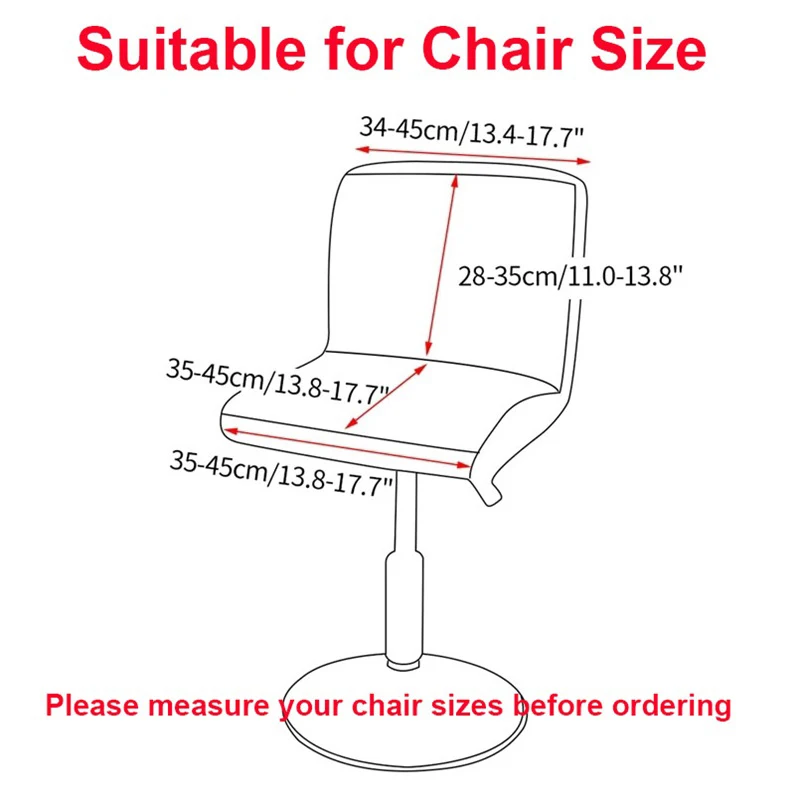 Description Picture 2 of itemReal Waterproof Short Back Chair Cover Seat Cover Slipcover Bar Chair Covers Small Size High-quality Chair Case For Home Decor
