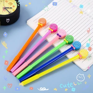 Wholesale Creative Cartoon Bow Tie Lollipop Student Gel Pens Set Student Cute Blackwater Pen Stationery