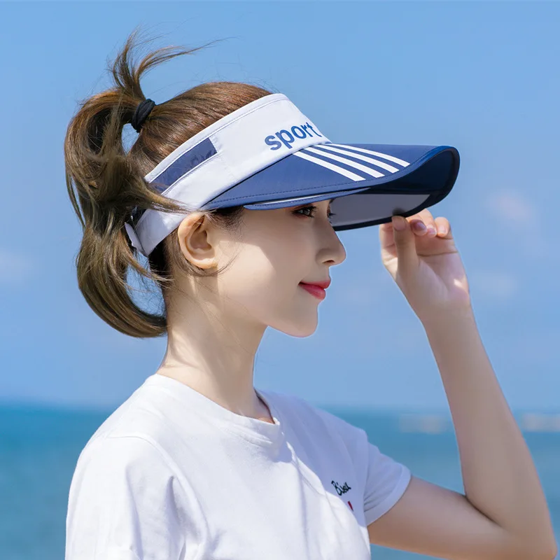 Adjustable Outdoor Sports Sunshade Hat For Women's Color Blocking UV Sun Hat For Travle Beach Cycling 2