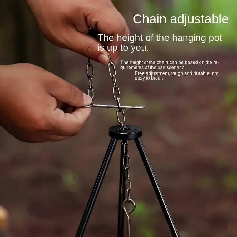 Adjustable Camping Tripod for Hanging Pots 3
