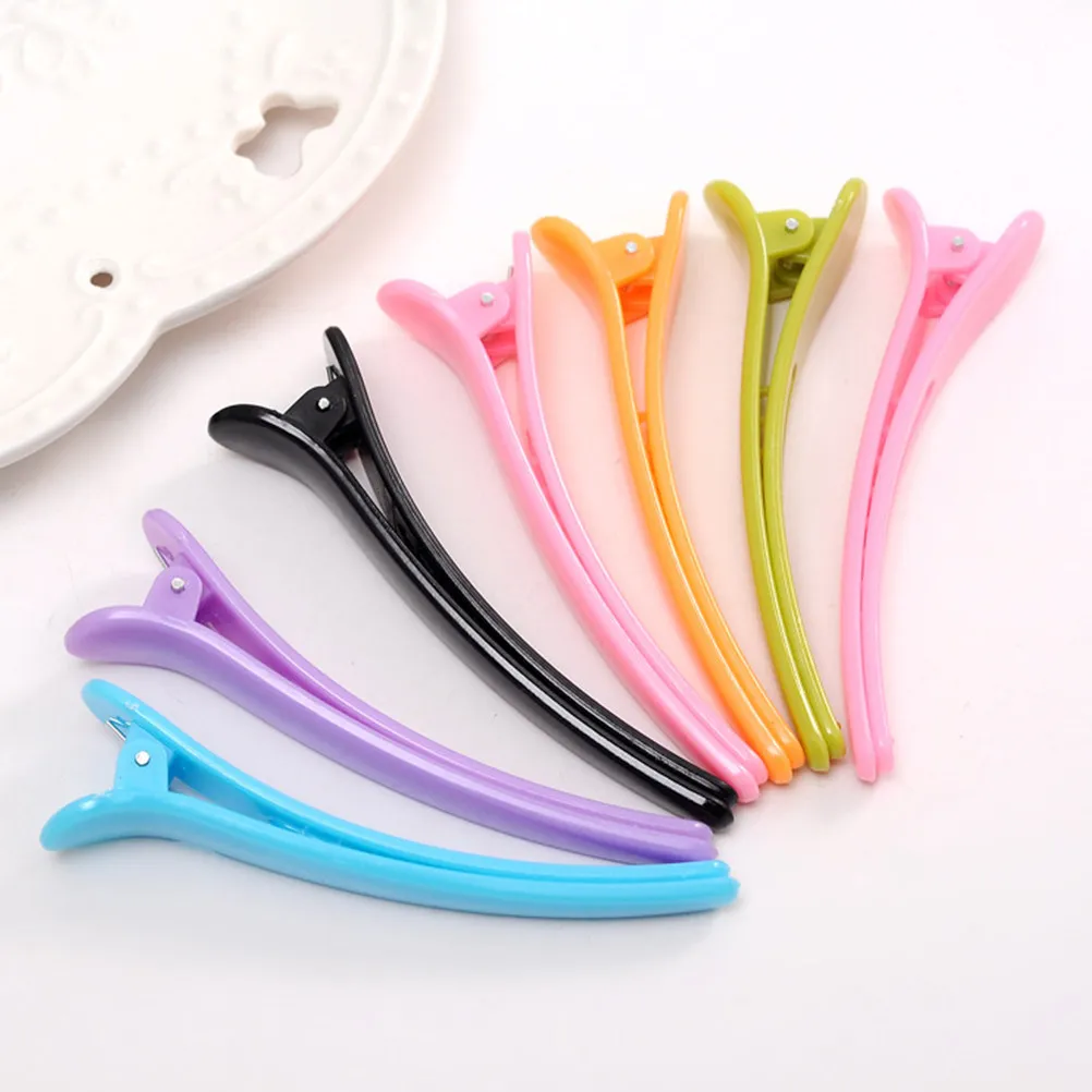12Pcs 8Cm Duckbill 헤어 클립 여성용 대리석 마감 헤어핀 소녀 강력한 그립 우아한 스타일링 데일리 파티 미팅 헤어 클립
