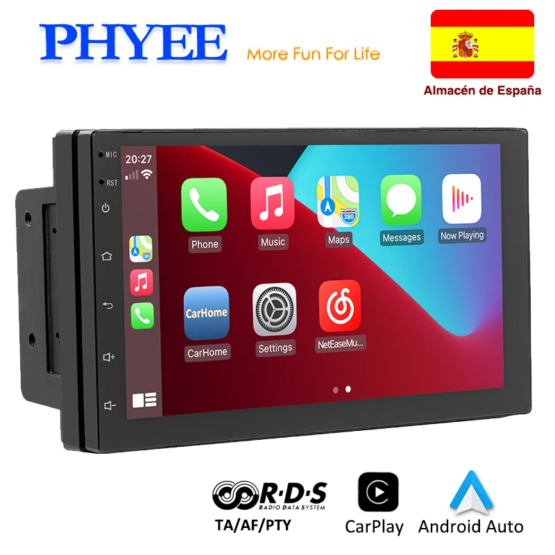 Radio de coche 2 Din Carplay RDS Android-Auto Bluetooth Manos libres Mirror  Link Pantalla táctil de 7 Reproductor MP5 Sistema de audio USB Unidad  principal X4 - AliExpress