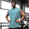 Summer Fitness Sports Tank Top Men's Breathable Loose Fit Training Sleeveless T-shirt Quick Drying vest male Fitness Clothing 5