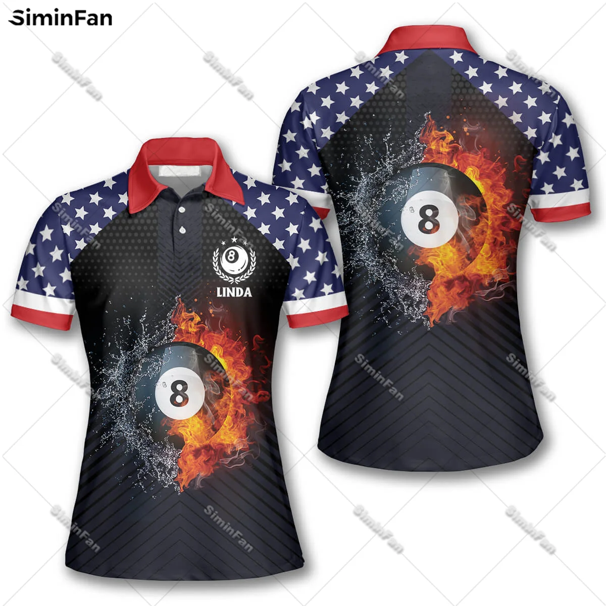 Billiard 3D All Over Printed Polo Shirts Women Tennis Tshirt Ladies Summer Lapel Tee Girl Female Casual Top Unisex Streetwear-2