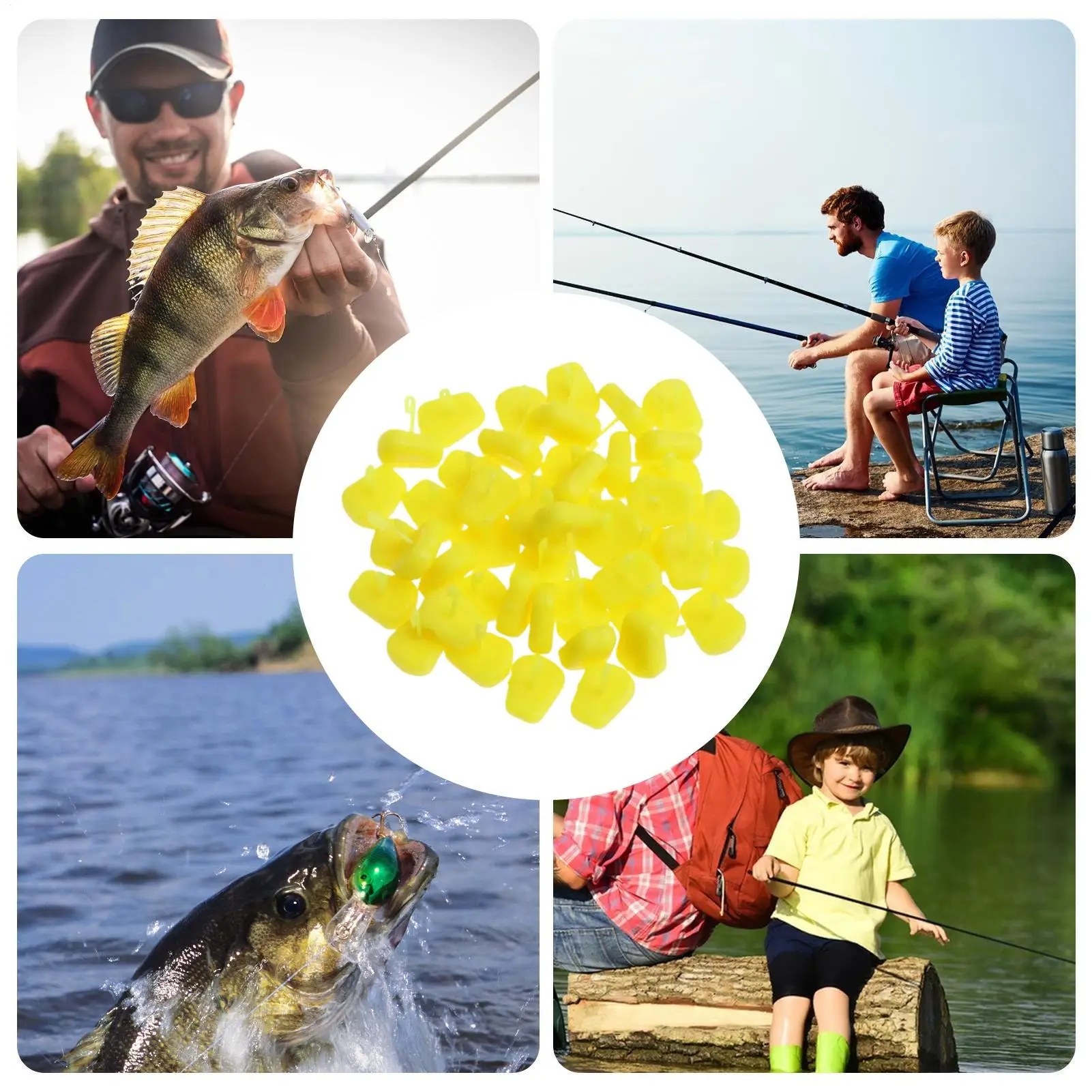 Carp Hair Rig 50 Pieces Corn Shaped Tackle Bait Stopper Tackle Bait Stopper For Trout Bass Cod Saltwater Freshwater River