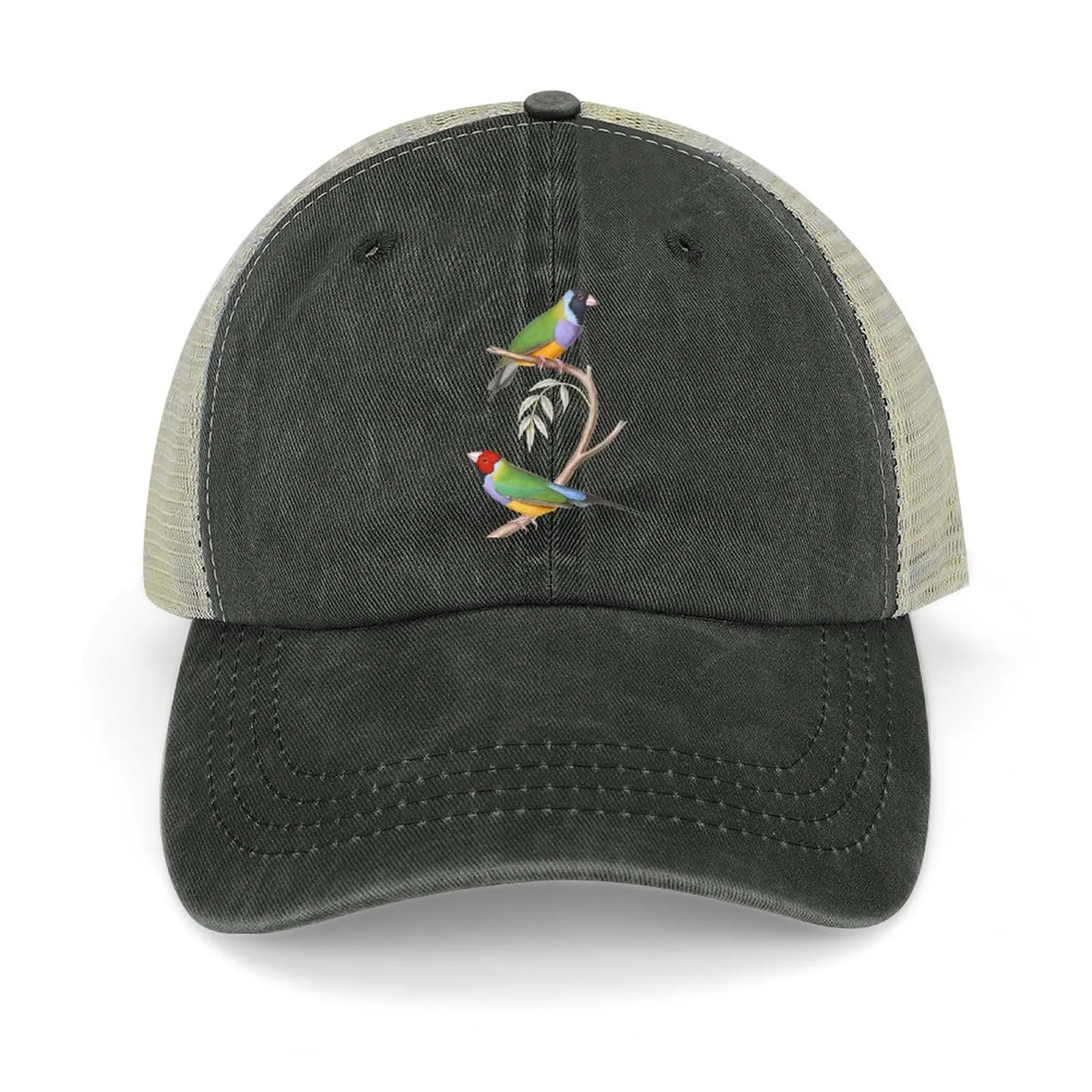 

Gouldian Finch Endangered Bird Australian Cowboy Hat summer hat fishing hat tea dad Mens Hats Women's