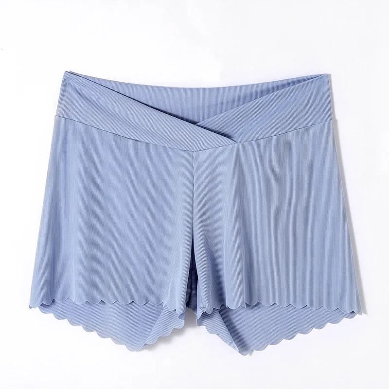 Pregnant Women's Pants Thin and Low Waist Leggings Safety Pants Breathable Elastic Belly Lift Maternity Women Casual Shorts