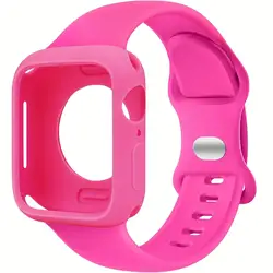 Silicone Sport Strap with TPU Soft Silicone Protective Case - 40mm series 654se (Barbie)