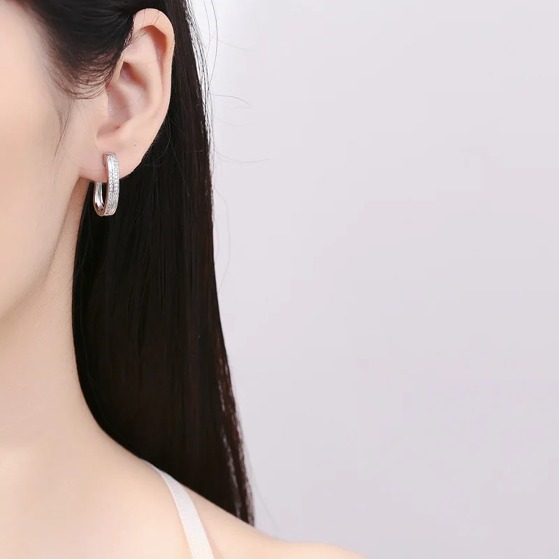 925 فضة أقراط عالية الجودة فاخرة للنساء رائعة طالب...