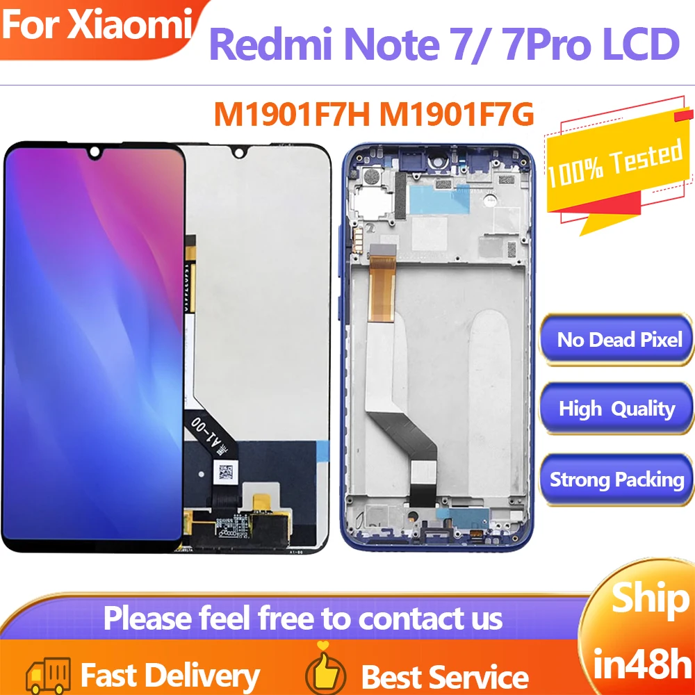 Nuovo Schermo Da 6.3 ''Redmi Note 7 Con Cornice Per Xiaomi Redmi Note 7 Pro Note7 Pro Display Lcd Touch Screen Assembly