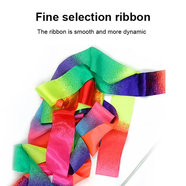 Colorful Dance Ribbon Rhythmic Gymnastics Equipment