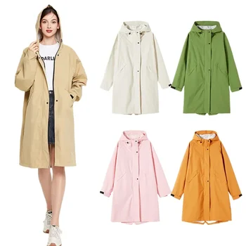 Cute Raincoats for Women Long Raincoat Fashion Men's and Women's Outdoor Hiking Shell Jacket Thickened Golf Jacket