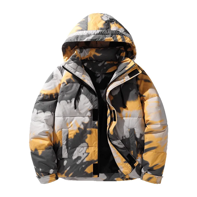 Down Jackets Men's Winter Hooded Thick Winter Down Coat Male Camouflage Fashion Overcoat Outerwear Warm Brand Clothing Parkas