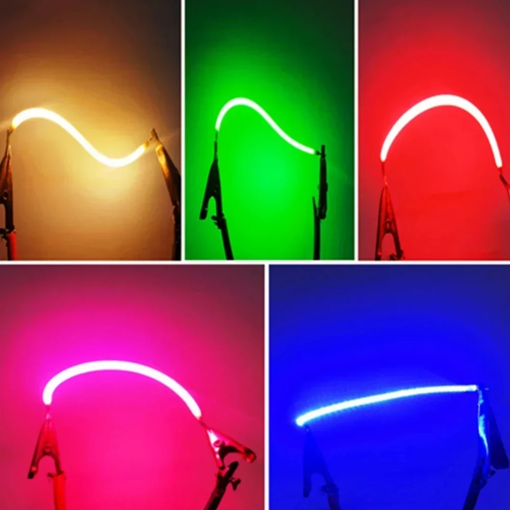 DC 3V COB LED 다이오드 노란색/빨간색/파란색/녹색/흰색 60MM 125MM 145MM 185MM 300MM 450MM 에디슨 전구 부품 유연한 LED 필라멘트