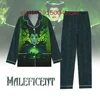 Disney Villains Characters Pajama Set 3D Printed Maleficent Casual Men's and Women's Long Sleeve Shirt Pajama Set 3