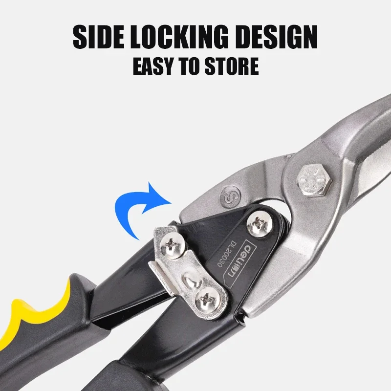 Deli 10 inch straight head aviation shear multifunctional sheet metal cutting shear 250MM industrial professional hand tool 4