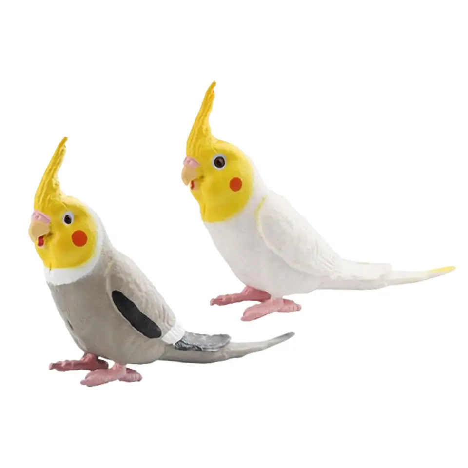 HOMNIVE Figurine di Uccelli, 24 Pezzi Realistico Aquila Pappagallo Uccello Giocattolo, Accessori per Giardino Fatato, Giocattoli Educativi Topper per Torta di Compleanno Regalo per Bambini
