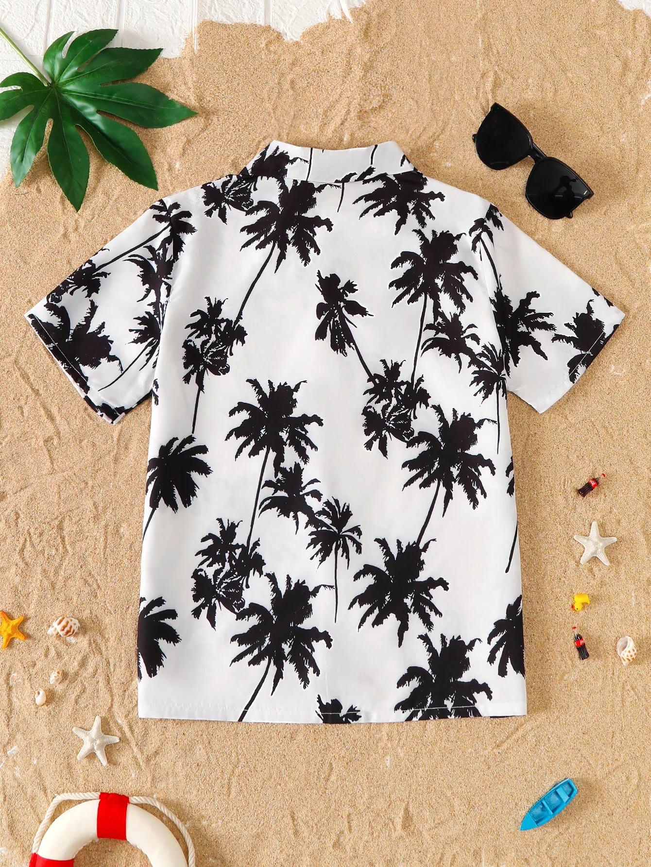 قميص أطفال للأولاد بأكمام قصيرة للحماية من الشمس على الشاطئ، ملابس أطفال عصرية للرضع