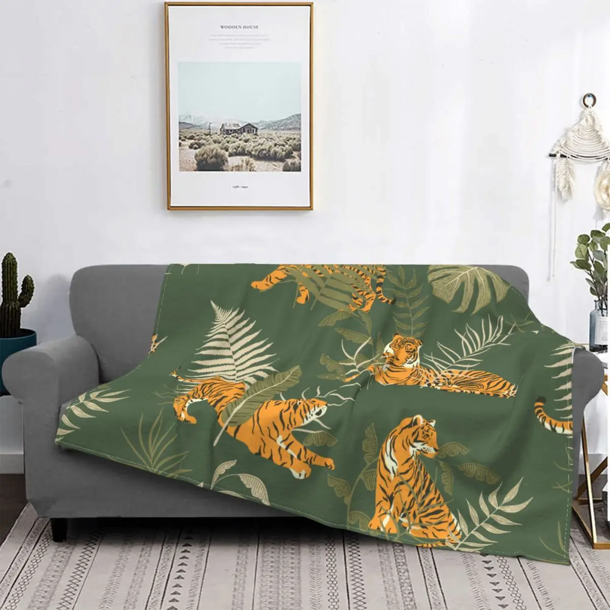 

Wild Animal Style Tiger Blankets Flannel Printed Multi-function Ultra-Soft Throw Blankets for Bedding Travel Quilt