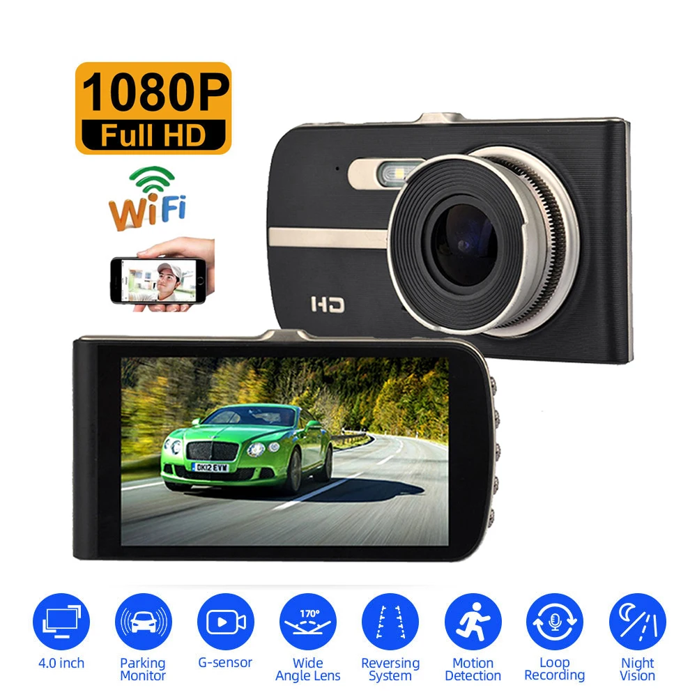 

Car DVR WiFi Full HD 1080P Dash Cam Rear View Vehicle Camera Drive Video Recorder Night Vision Auto Dashcam GPS Car Accessories
