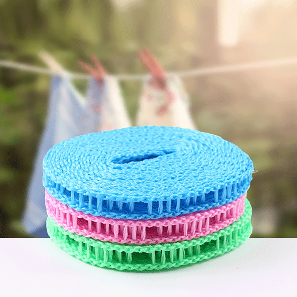 Portable Anti-skid Windproof Clothesline Fence-type Clothesline Drying Quilt Rope 3/5/8m Clothesline Outdoor Travel Clothesline