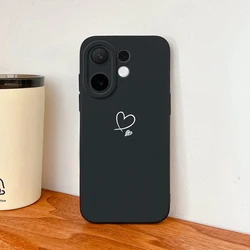 Fashion Heart Butterfly Phone Back Cover - Full Protection Soft Liquid Silicone Bumper for Vivo V60 (TYB3)