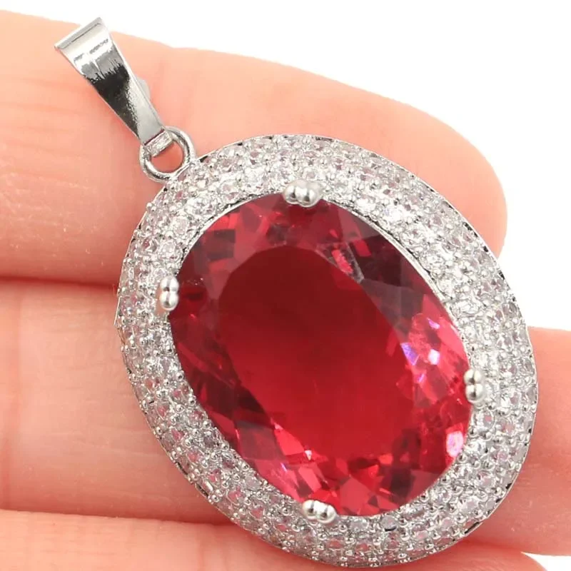 8g Customized 925 SOLID STERLING SILVER PENDANT Eye Catching Alexandrite Topaz Tsavorite Garnet Red Ruby Tourmaline CZ Woman's W