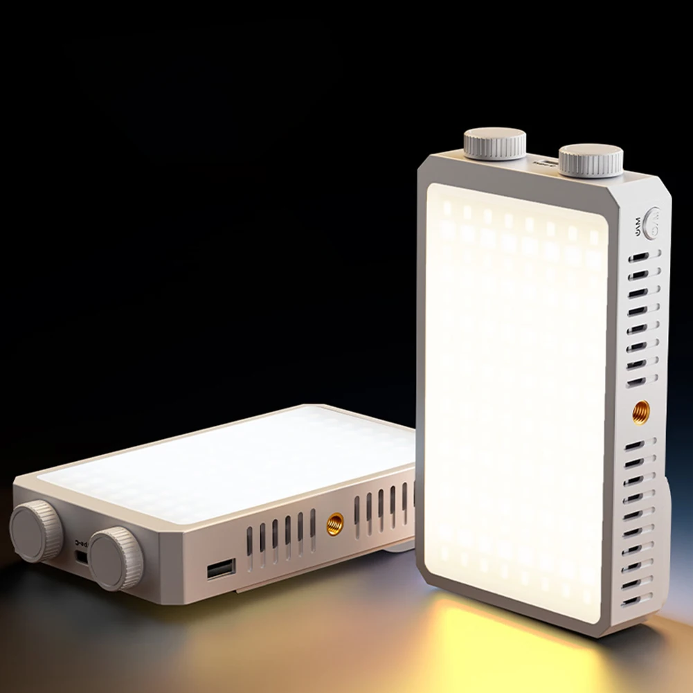 40W LED 패널 비디오 조명 휴대용 필 라이트 2800K-9000K 카메라 조명 4400mAh 충전식 브이로그 및 사진 촬영 조명