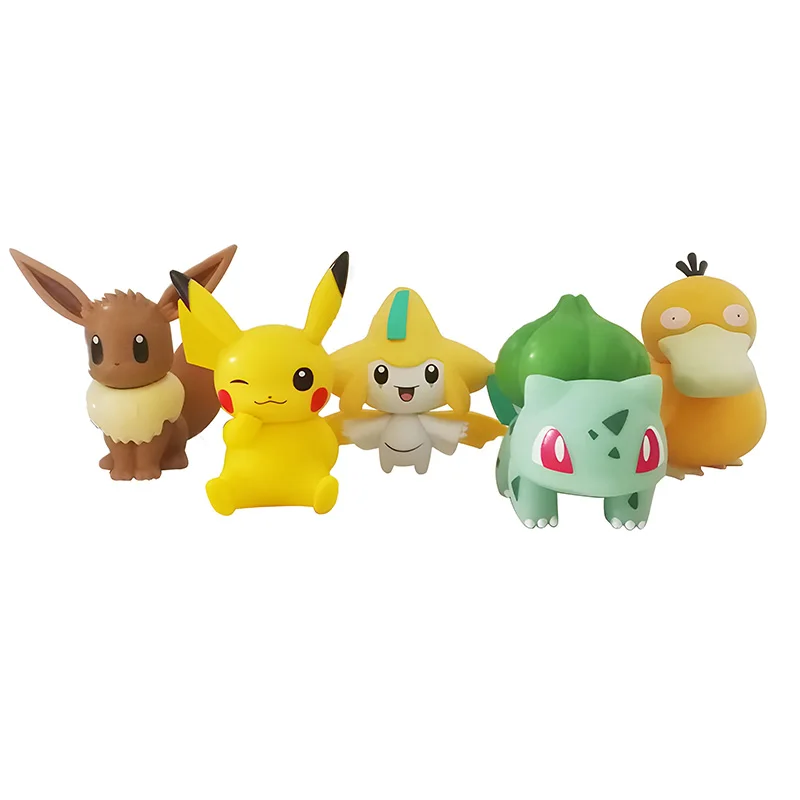   엘프 나이트 라이트 피규어   Psyduck Bulbasaur Jirachi 침대 옆 램프 침실 어린이 장난감 크리스마스 Gif