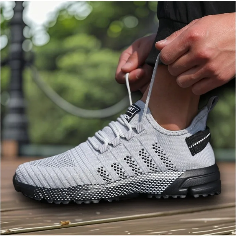 Running Shoes for Men Fashion Unique Grid Design Breathable Sneakers Anti Slip Basketball Track Field Athletic Training Footwear