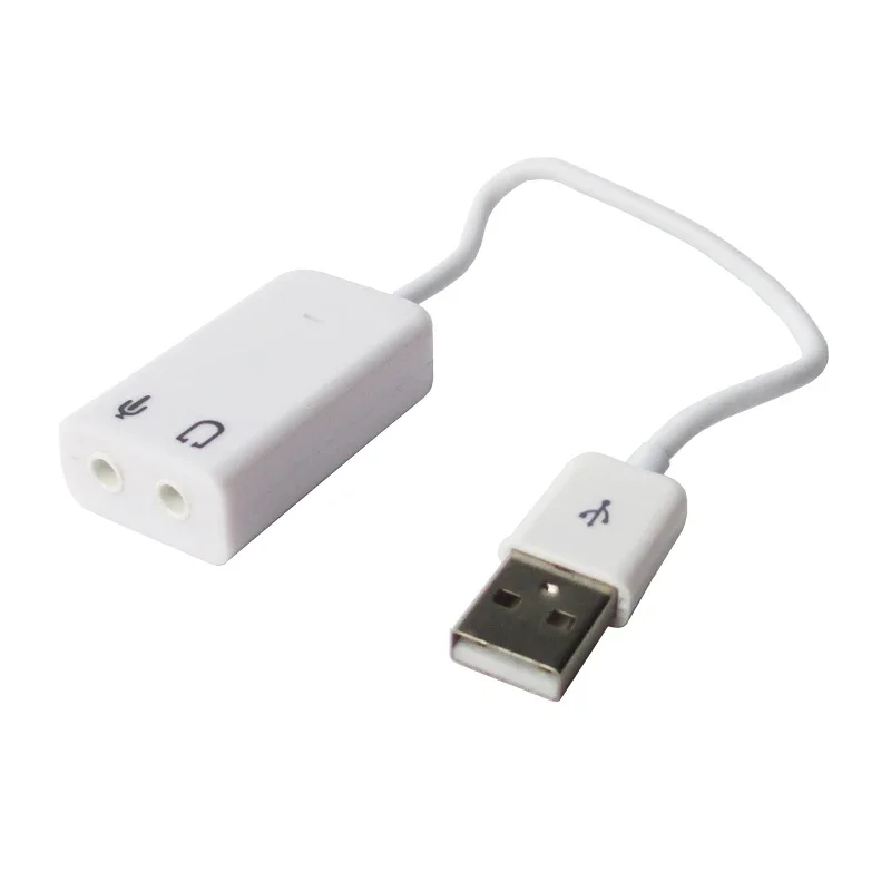 무료 배송 1 개/몫 USB 외부 가상 7.1 채널 오디오 3D 사운드 카드 어댑터 케이블 라인 3.5mm 도매