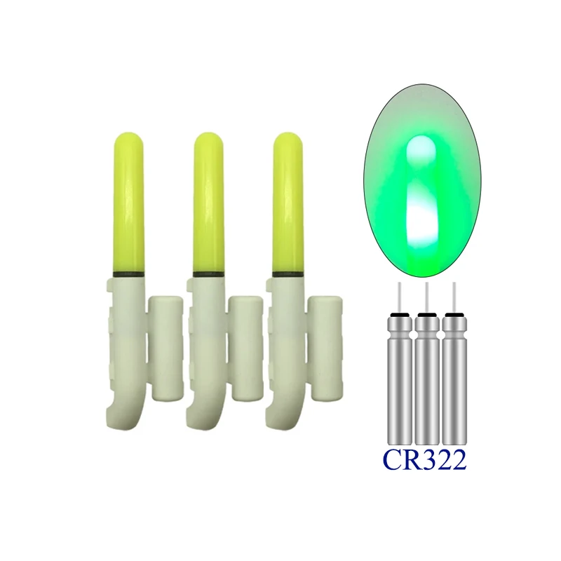 

3PCS Luminous Light Glow Stick+3 CR322 Ocean Sea Fishing Waterproof Light Electronic Glow Stick Rod Light Fishing Stick Tools