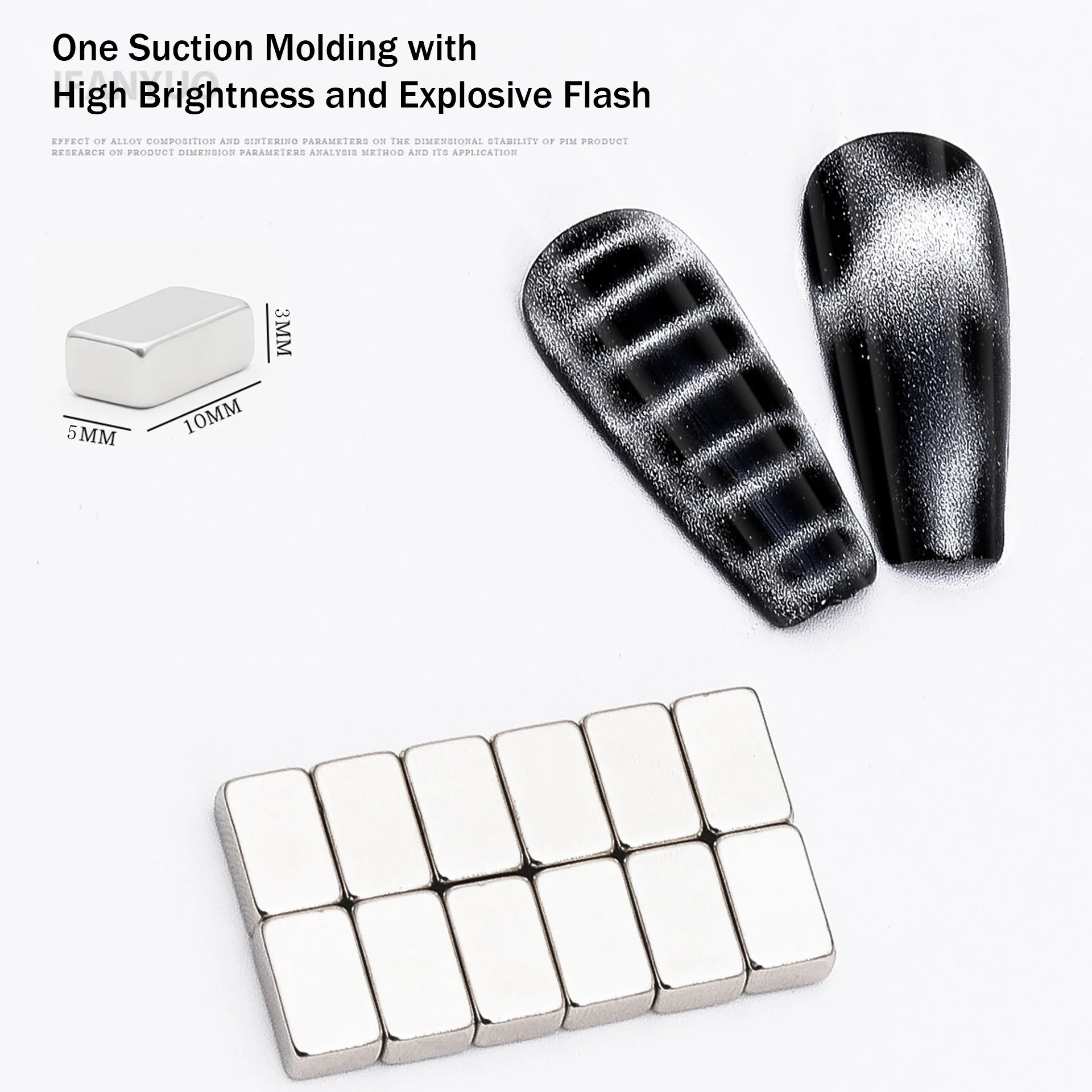 Crocodile Pattern Nail Magnet Nail Art Cat Eye Snake Skin Wave Geometric UV Attraction Magnets Set 12pcs Manicure DIY Tool magnetic nail art tools cat eye nail tool magnetic nail tools