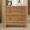 Rustic 3-Drawer Nightstand, Solid Wood End Table Stand Storage Cabinet for Bedroom/Living Room/Office/Home 2