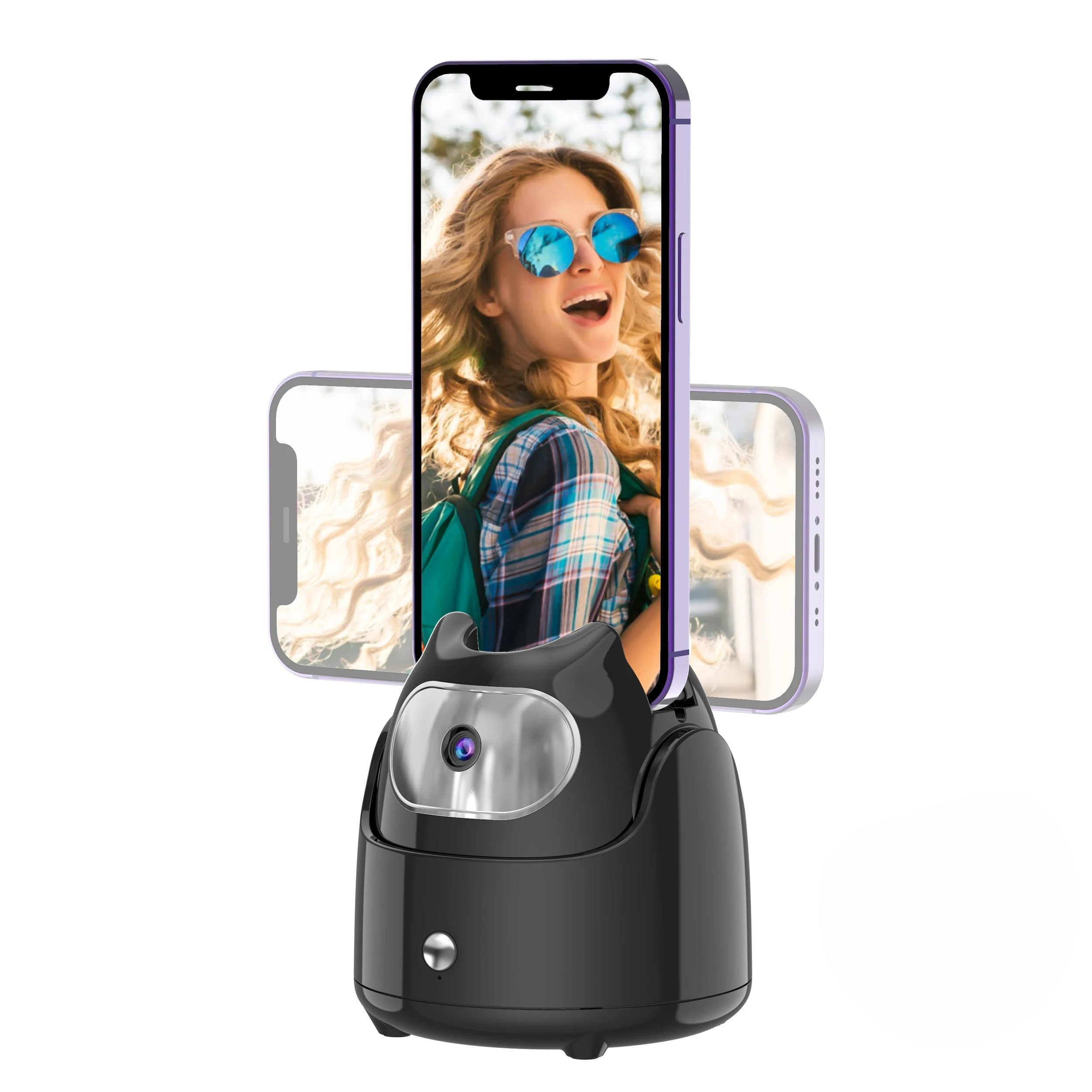 Supporto Treppiede Per Telefono Con Tracciamento Facciale 360° – Sensore Di Movimento Con AI, Rotazione Orizzontale E Verticale, Batteria 3000mAh, Per Vlog, Live Streaming E Selfie
