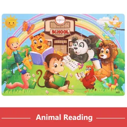 30-Piece Wooden Cartoon Animal & Traffic Tangram Puzzle Set - Montessori Educational Toy (30pcs Model 4)