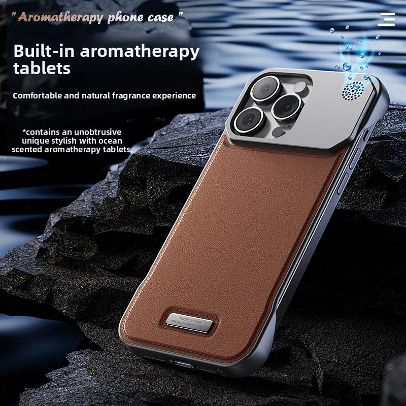 Nomad Magnetic Leather Case iPhone 17 Pro Max Rustic Brown Horween
