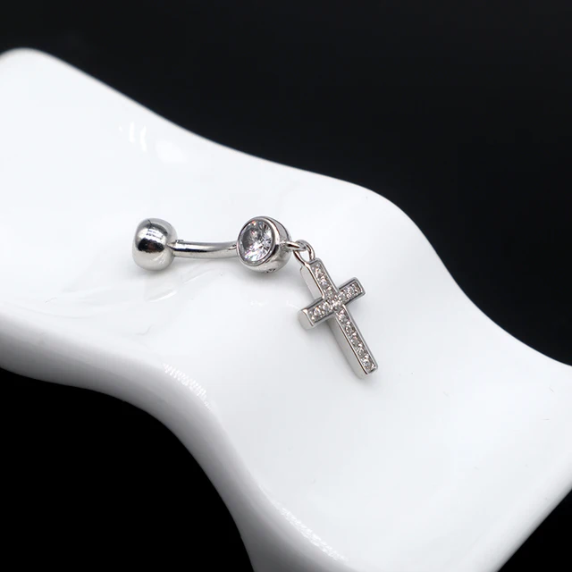 Kruis Navel Piercing Navelpiercing Strikje En Kettinkjes Een