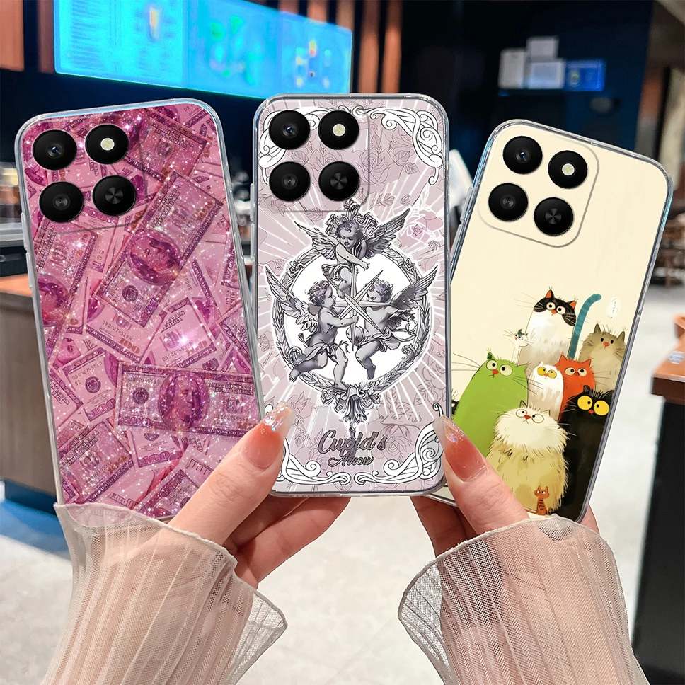 Lovely Animal Cartoon Soft TPU Transparent Silicone Phone Case -