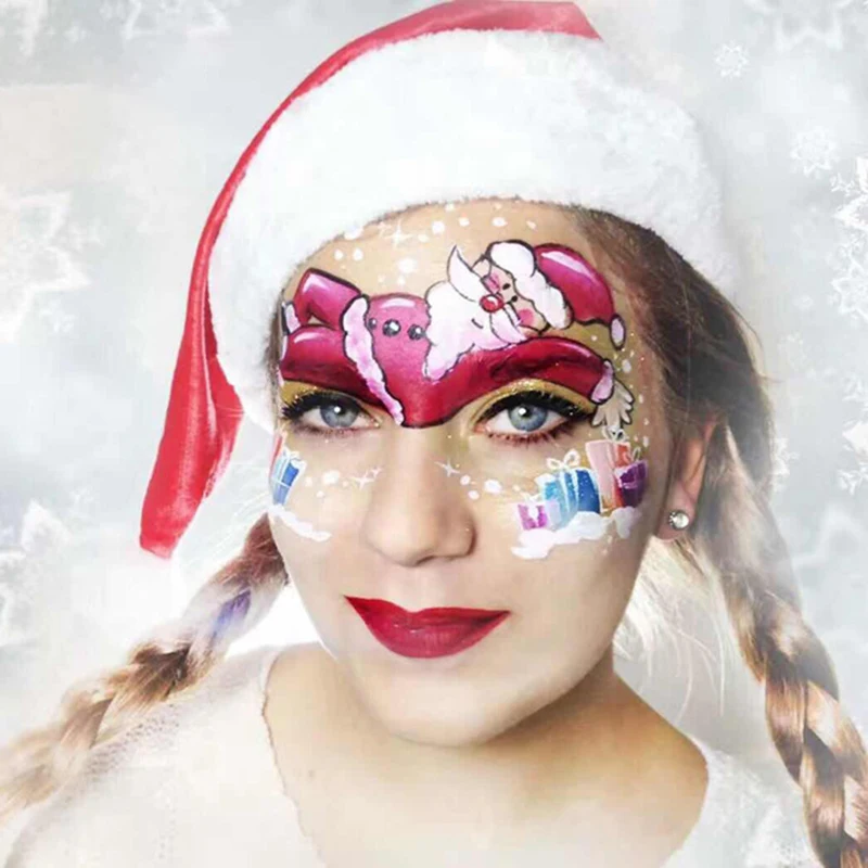 50 Pièces Pochoirs Peinture Faciale,réutilisables Pochoirs Peinture Faciale Tatouages