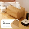 Tissue Box Table Napkin Rings Tissue Case Paper Box Container Bamboo Cover Solid Wood Storage Box Home Room Shelf Organizer 6