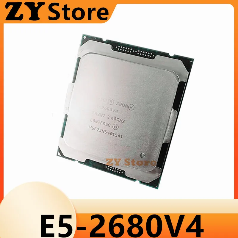 thumbnail image 1 of Procesador CPU XEON E5 2680 V4 14 núcleos 2,40 GHz 35 MB de caché L3 120 W SR2N7 LGA 2011-3 compatible con X99 Placa base E5-2680V4, 1 of 3