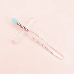 Enhanced Product Title: 5 - Piece Portable Silicone Lip Brush Set with Cover - Soft Multifunctional Lip Applicator and Makeup Tool (Blue)